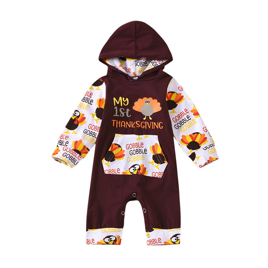 Thanksgiving long sleeve Hoodie for Baby Girl