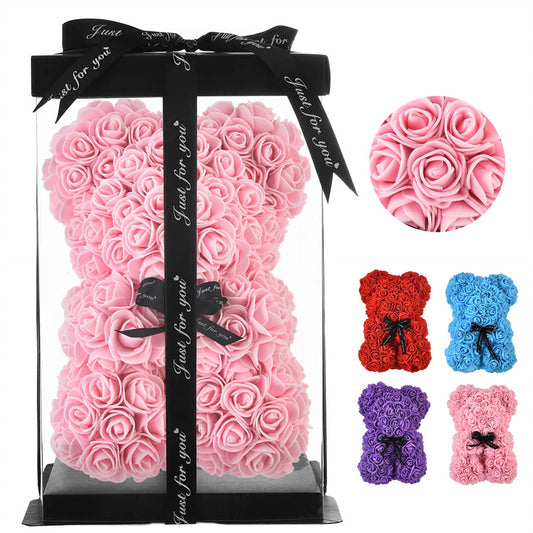 #5 Gift Rose Bear Eternal Flower Rose Teddy Bear PE Foam Bear 25cm or 40cm Valentines Day