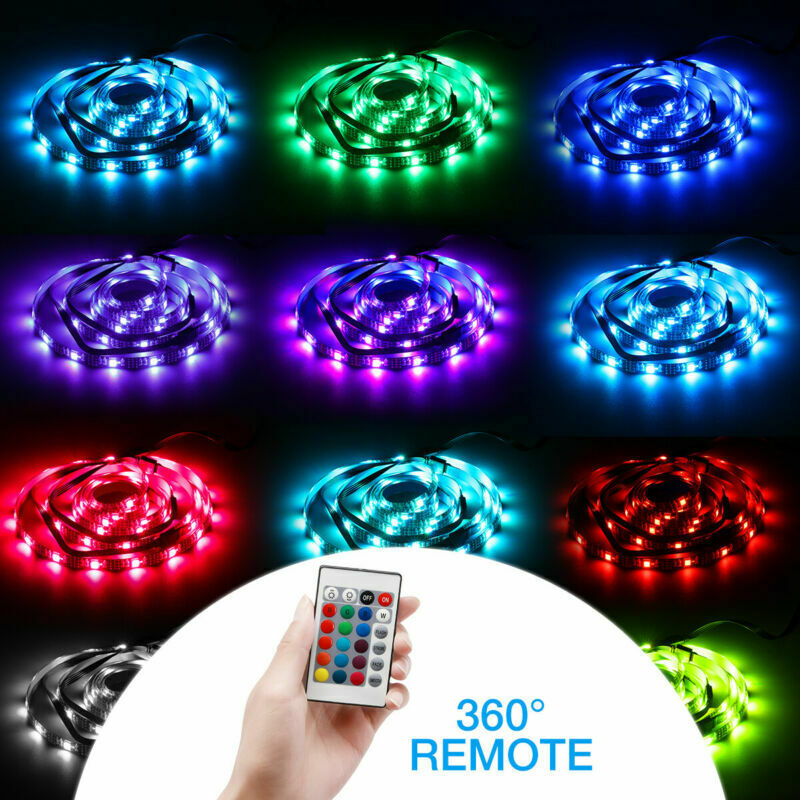 LED Strip Background Light Remote Kit For TV, Computer, Lamp (*editors note- Transform your game room or livingroom with simple fun LED lighting! Great for streamers.)